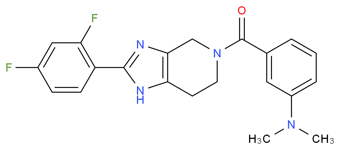 (3-{[2-(2,4-difluorophenyl)-1,4,6,7-tetrahydro-5H-imidazo[4,5-c]pyridin-5-yl]carbonyl}phenyl)dimethylamine_分子结构_CAS_)