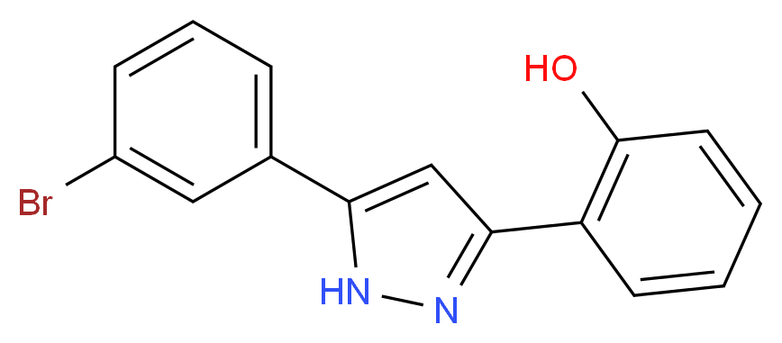 2-[5-(3-bromophenyl)-1H-pyrazol-3-yl]phenol_分子结构_CAS_423751-80-8
