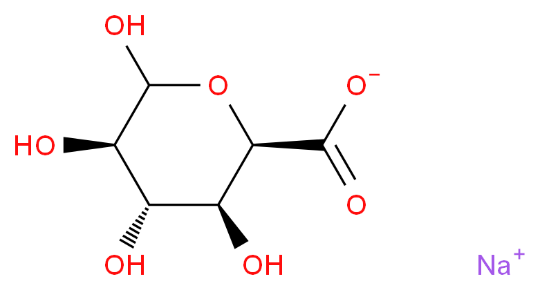 sodium (2R,3S,4S,5R)-3,4,5,6-tetrahydroxyoxane-2-carboxylate_分子结构_CAS_61199-83-5