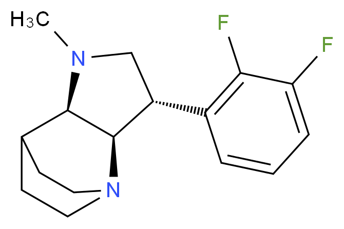 (2R*,3S*,6R*)-3-(2,3-difluorophenyl)-5-methyl-1,5-diazatricyclo[5.2.2.0~2,6~]undecane_分子结构_CAS_)
