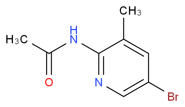 N-(5-bromo-3-methylpyridin-2-yl)acetamide_分子结构_CAS_142404-81-7