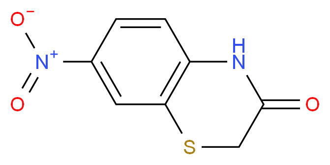 7-nitro-3,4-dihydro-2H-1,4-benzothiazin-3-one_分子结构_CAS_21762-75-4