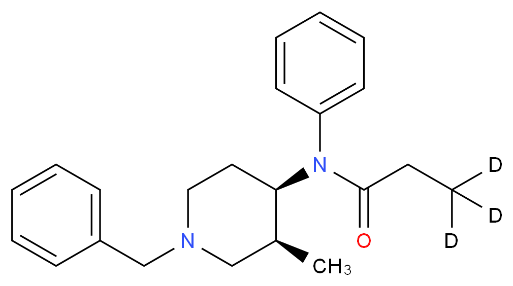 N-[(3S,4R)-1-benzyl-3-methylpiperidin-4-yl]-N-phenyl(3,3,3-<sup>2</sup>H<sub>3</sub>)propanamide_分子结构_CAS_1246816-69-2