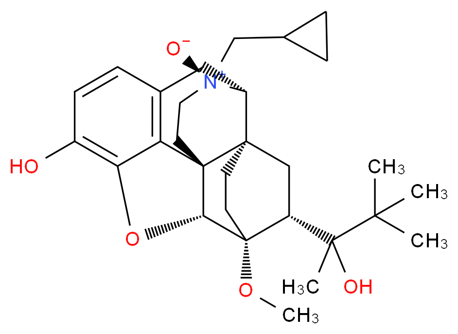 (1S,2R,3S,6S,14R,15R,16R)-3-(cyclopropylmethyl)-11-hydroxy-16-(2-hydroxy-3,3-dimethylbutan-2-yl)-15-methoxy-13-oxa-3-azahexacyclo[13.2.2.1<sup>2</sup>,<sup>8</sup>.0<sup>1</sup>,<sup>6</sup>.0<sup>6</sup>,<sup>1</sup><sup>4</sup>.0<sup>7</sup>,<sup>1</sup><sup>2</sup>]icosa-7,9,11-trien-3-ium-3-olate_分子结构_CAS_112242-17-8