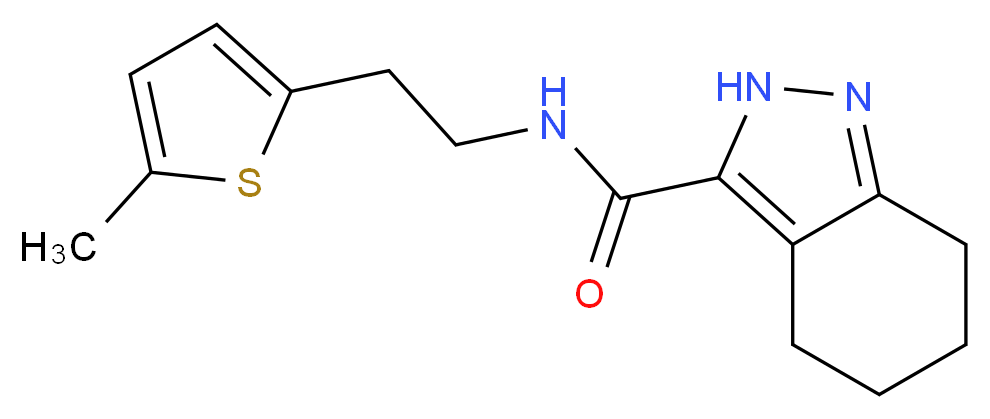 N-[2-(5-methyl-2-thienyl)ethyl]-4,5,6,7-tetrahydro-2H-indazole-3-carboxamide_分子结构_CAS_)