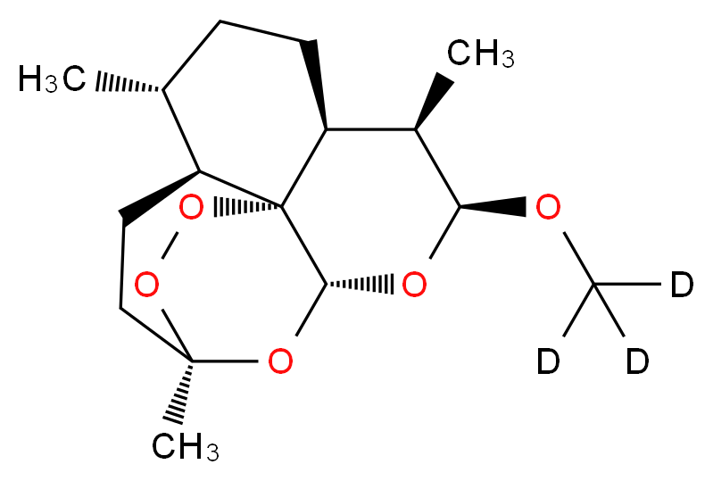 (1R,4S,5R,8S,9R,10S,12R,13R)-10-(<sup>2</sup>H<sub>3</sub>)methoxy-1,5,9-trimethyl-11,14,15,16-tetraoxatetracyclo[10.3.1.0<sup>4</sup>,<sup>1</sup><sup>3</sup>.0<sup>8</sup>,<sup>1</sup><sup>3</sup>]hexadecane_分子结构_CAS_93787-85-0