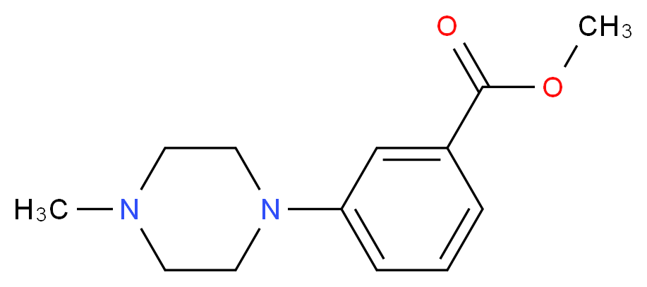 methyl 3-(4-methylpiperazin-1-yl)benzoate_分子结构_CAS_474334-89-9