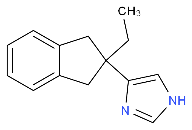 4-(2-ethyl-2,3-dihydro-1H-inden-2-yl)-1H-imidazole_分子结构_CAS_104054-27-5