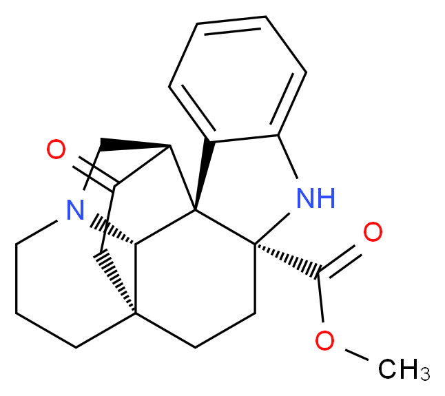 methyl (1R,4S,12R,13R,21S)-20-oxo-5,15-diazahexacyclo[11.5.2.1<sup>1</sup>,<sup>1</sup><sup>2</sup>.0<sup>4</sup>,<sup>1</sup><sup>2</sup>.0<sup>6</sup>,<sup>1</sup><sup>1</sup>.0<sup>1</sup><sup>5</sup>,<sup>2</sup><sup>1</sup>]henicosa-6,8,10-triene-4-carboxylate_分子结构_CAS_80151-89-9
