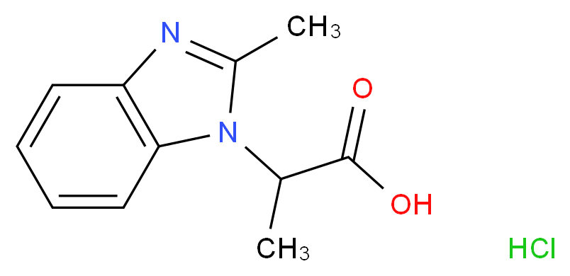 2-(2-Methyl-benzoimidazol-1-yl)-propionic acid hydrochloride_分子结构_CAS_)