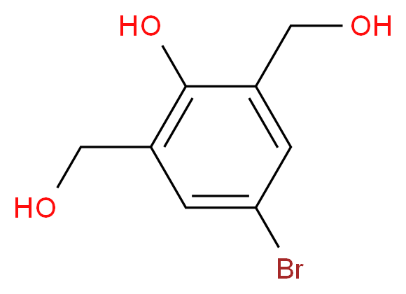 4-Bromo-2,6-bis-hydroxymethyl-phenol_分子结构_CAS_6296-63-5)