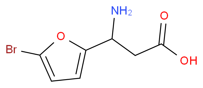 3-amino-3-(5-bromofuran-2-yl)propanoic acid_分子结构_CAS_682803-05-0