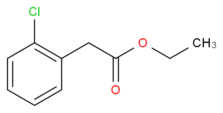 ethyl 2-(2-chlorophenyl)acetate_分子结构_CAS_40061-54-9