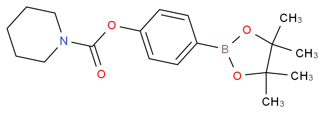 4-[(Piperidin-1-ylcarbonyl)oxy]benzeneboronic acid, pinacol ester 98%_分子结构_CAS_913836-28-9)