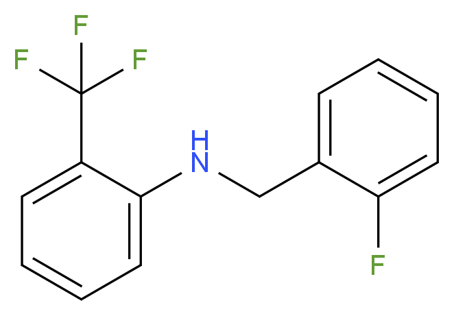 N-[(2-fluorophenyl)methyl]-2-(trifluoromethyl)aniline_分子结构_CAS_1024247-14-0