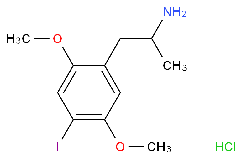 1-(4-iodo-2,5-dimethoxyphenyl)propan-2-amine hydrochloride_分子结构_CAS_42203-78-1