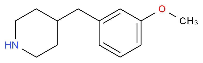 4-[(3-methoxyphenyl)methyl]piperidine_分子结构_CAS_150019-61-7