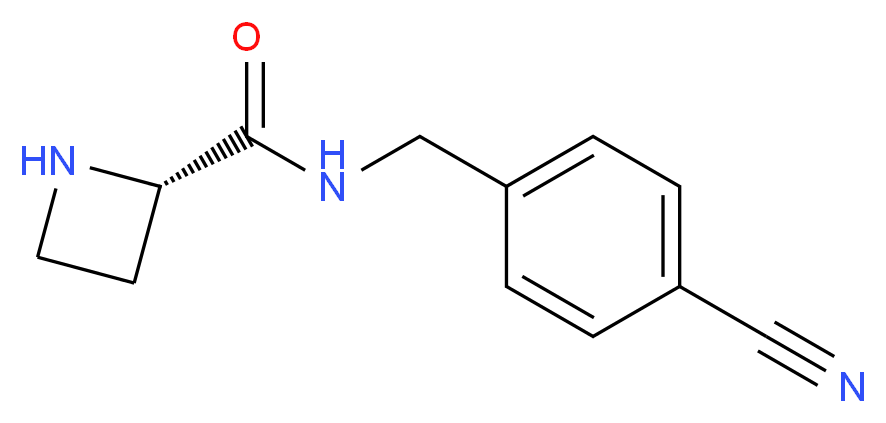 N-(4-Cyanobenzyl)-2-L-azetidinecarboxamide_分子结构_CAS_353249-19-1)