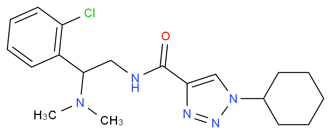 N-[2-(2-chlorophenyl)-2-(dimethylamino)ethyl]-1-cyclohexyl-1H-1,2,3-triazole-4-carboxamide_分子结构_CAS_)