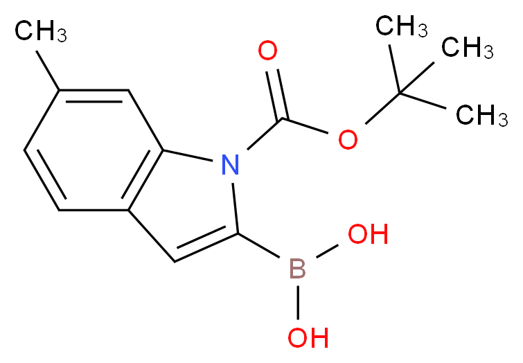 6-Methyl-1H-indole-2-boronic acid, N-BOC protected 98%_分子结构_CAS_850568-51-3)