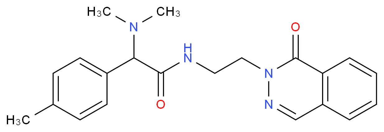 2-(dimethylamino)-2-(4-methylphenyl)-N-[2-(1-oxo-2(1H)-phthalazinyl)ethyl]acetamide_分子结构_CAS_)