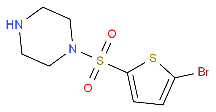 1-[(5-Bromothien-2-yl)sulfonyl]piperazine_分子结构_CAS_)