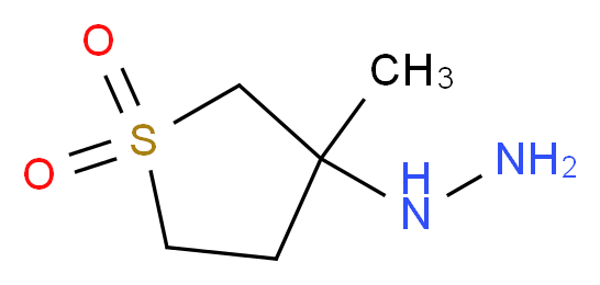 3-hydrazinyl-3-methyl-1$l^{6}-thiolane-1,1-dione_分子结构_CAS_)