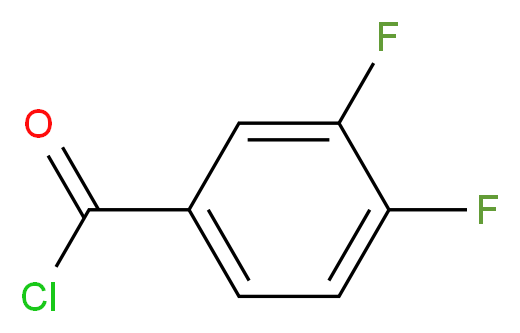 3,4-二氟苯甲酰氯_分子结构_CAS_76903-88-3)