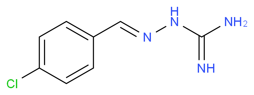 1-[(E)-[(4-chlorophenyl)methylidene]amino]guanidine_分子结构_CAS_13308-88-8