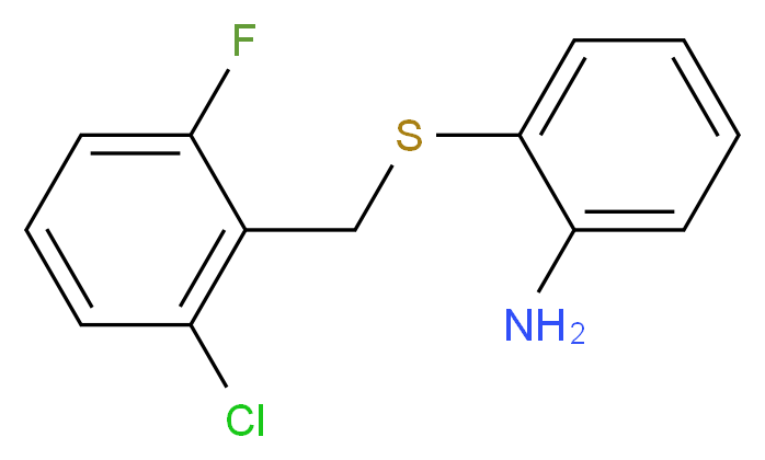 2-[(2-chloro-6-fluorobenzyl)thio]aniline_分子结构_CAS_646989-63-1)