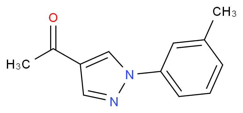 1-[1-(3-methylphenyl)-1H-pyrazol-4-yl]ethan-1-one_分子结构_CAS_1015846-08-8