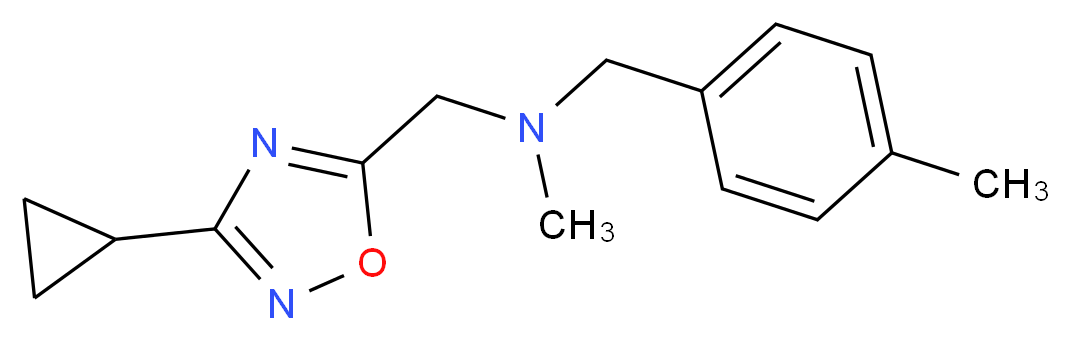 1-(3-cyclopropyl-1,2,4-oxadiazol-5-yl)-N-methyl-N-(4-methylbenzyl)methanamine_分子结构_CAS_)