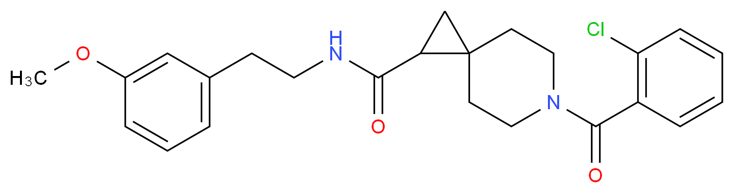 6-(2-chlorobenzoyl)-N-[2-(3-methoxyphenyl)ethyl]-6-azaspiro[2.5]octane-1-carboxamide_分子结构_CAS_)