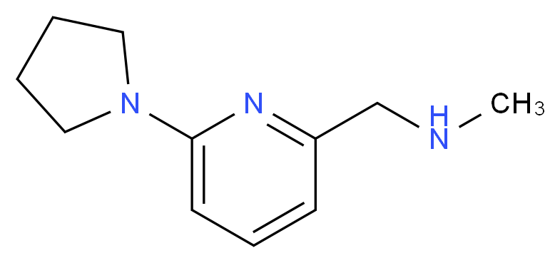 methyl({[6-(pyrrolidin-1-yl)pyridin-2-yl]methyl})amine_分子结构_CAS_884507-14-6