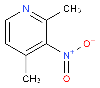 2,4-dimethyl-3-nitropyridine_分子结构_CAS_1074-76-6)