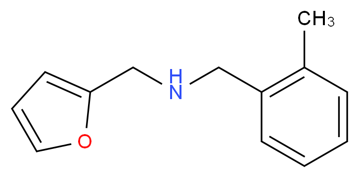 (furan-2-ylmethyl)[(2-methylphenyl)methyl]amine_分子结构_CAS_225236-01-1