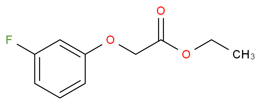 ethyl 2-(3-fluorophenoxy)acetate_分子结构_CAS_777-70-8