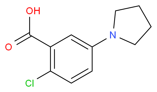 2-chloro-5-(pyrrolidin-1-yl)benzoic acid_分子结构_CAS_)