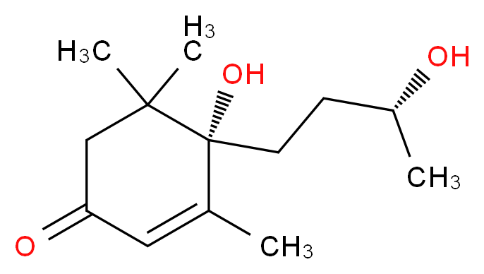 (4S)-4-hydroxy-4-[(3R)-3-hydroxybutyl]-3,5,5-trimethylcyclohex-2-en-1-one_分子结构_CAS_36151-01-6