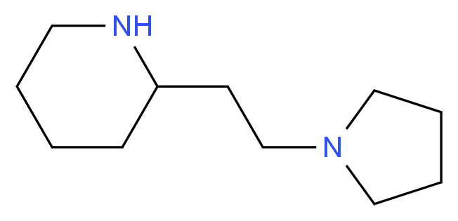 2-(2-(pyrrolidin-1-yl)ethyl)piperidine_分子结构_CAS_)