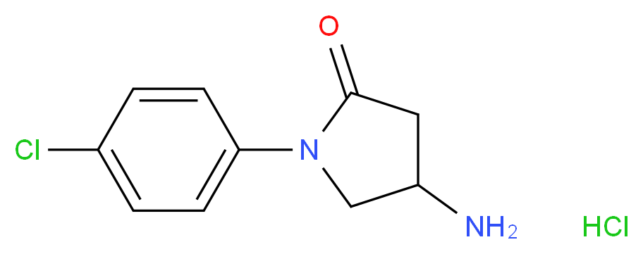 4-Amino-1-(4-chlorophenyl)pyrrolidin-2-one hydrochloride_分子结构_CAS_60655-93-8)