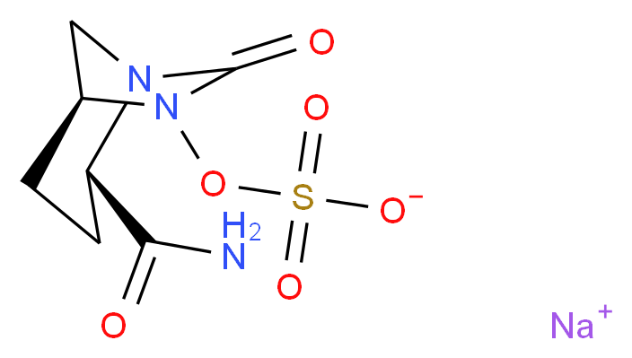 sodium (2S,5R)-2-carbamoyl-7-oxo-1,6-diazabicyclo[3.2.1]octan-6-yl sulfate_分子结构_CAS_1192491-61-4