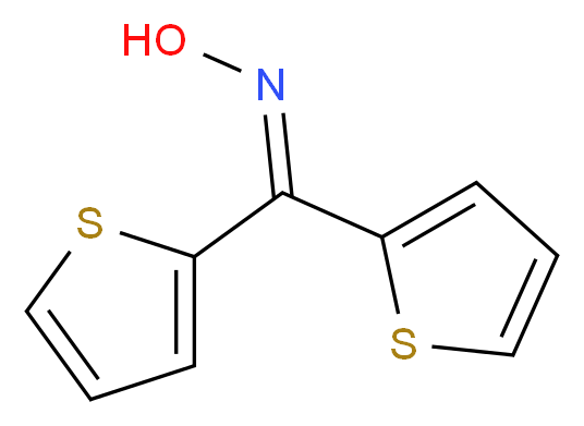 N-[bis(thiophen-2-yl)methylidene]hydroxylamine_分子结构_CAS_10558-44-8