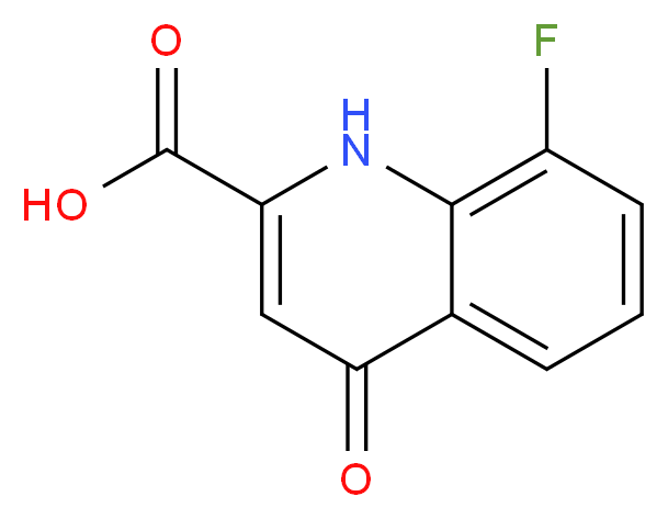 8-fluoro-4-oxo-1,4-dihydro-2-quinolinecarboxylic acid_分子结构_CAS_1016506-97-0)