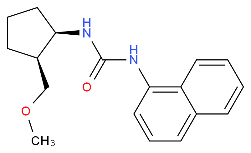 N-[(1R*,2S*)-2-(methoxymethyl)cyclopentyl]-N'-1-naphthylurea_分子结构_CAS_)