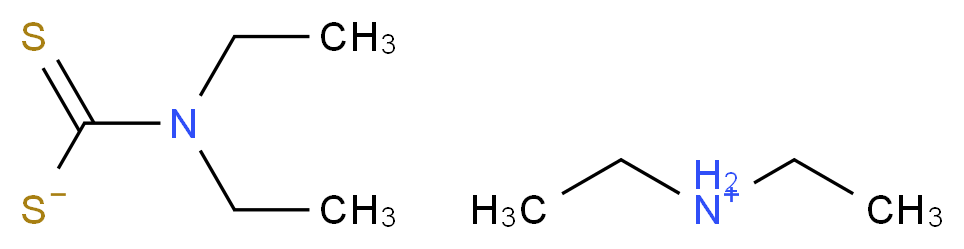 (diethylcarbamothioyl)sulfanide; diethylazanium_分子结构_CAS_1518-58-7