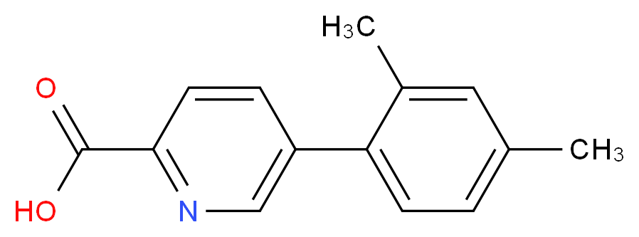 5-(2,4-dimethylphenyl)pyridine-2-carboxylic acid_分子结构_CAS_1226037-84-8