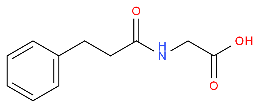 N-(3-Phenylpropionyl)glycine _分子结构_CAS_56613-60-6)