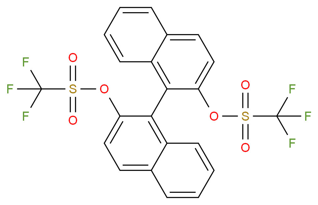 1,1′-二-2-萘酚双(三氟甲磺酸酯)_分子结构_CAS_128575-34-8)