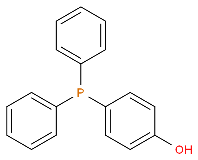 (4-羟基苯基)二苯基膦_分子结构_CAS_5068-21-3)